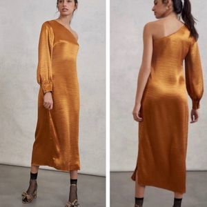 Anthropologie Riviera one shoulder maxi dress